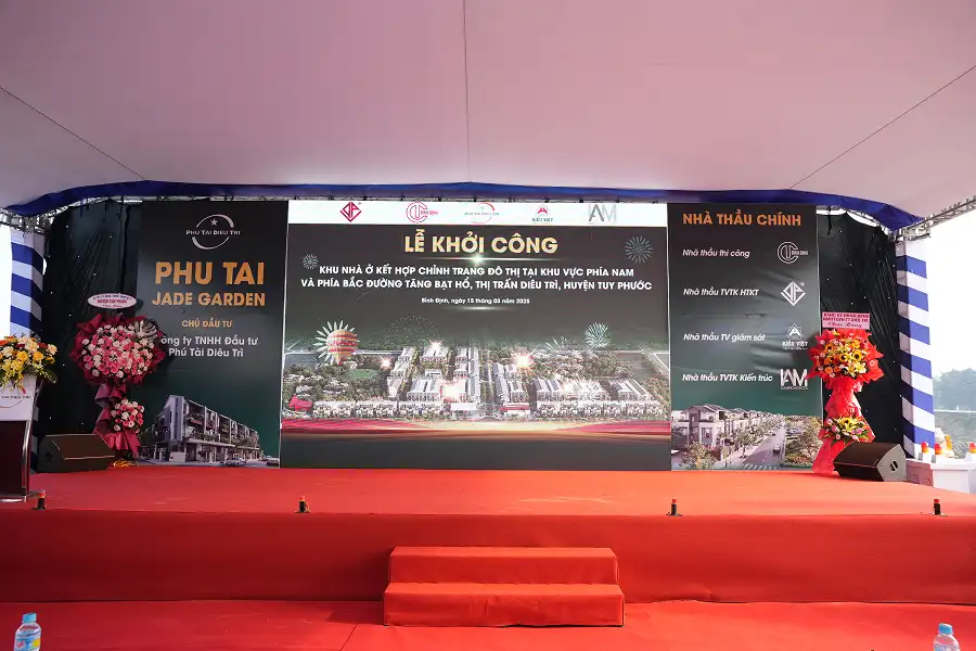 Sân khấu lễ khởi công