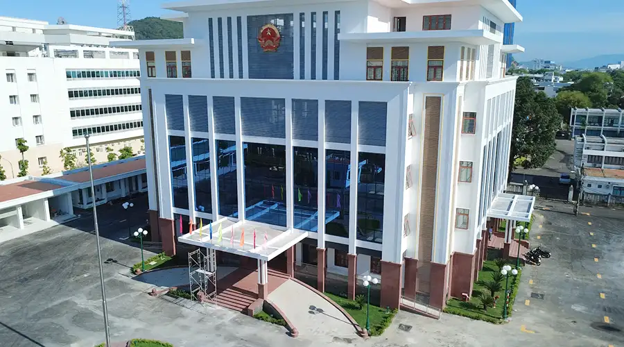 Mặt trước toàn nhà Trụ sở làm việc văn phòng Đoàn ĐBQH và HĐND tỉnh